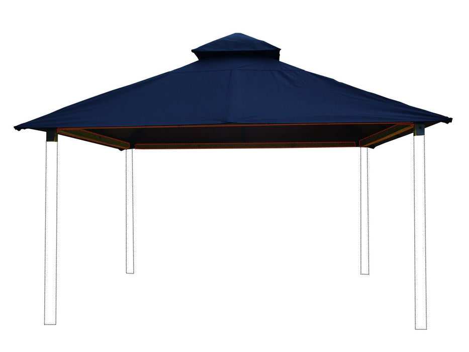 Riverstone Industries 14 ft. sq. ACACIA Gazebo Roof Framing and Mounting Kit With OutDURA Canopy - Riverstone - Ambient Home