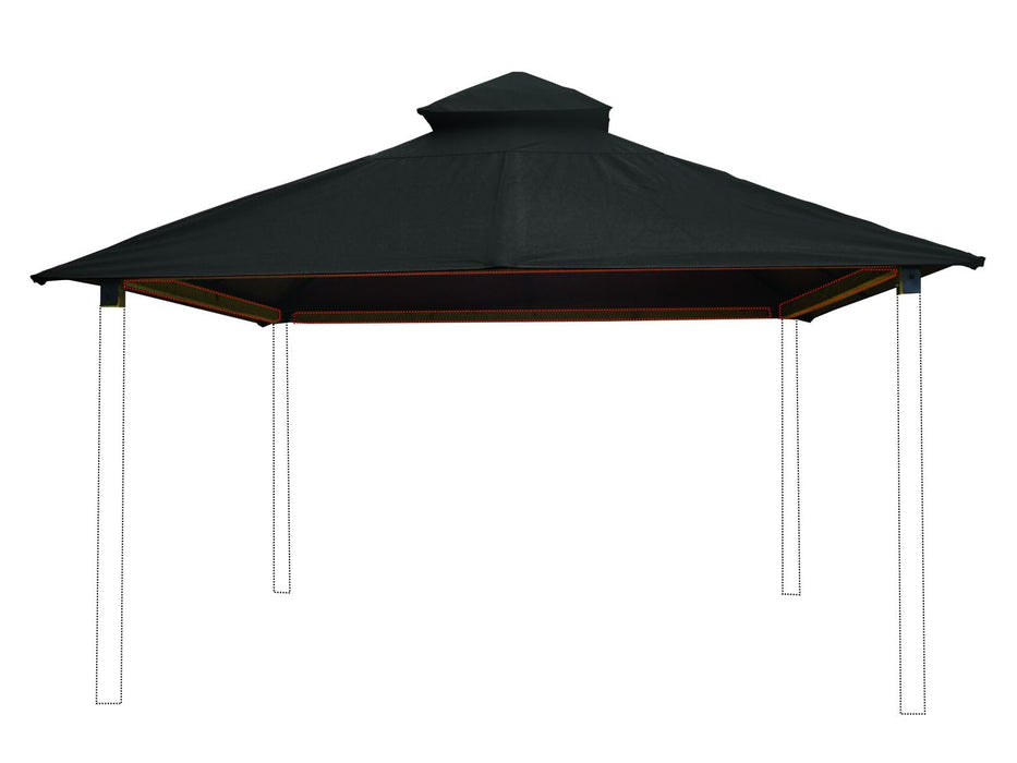 Riverstone Industries 12 ft. sq. ACACIA Gazebo Roof Framing and Mounting Kit With OutDURA Canopy - Riverstone - Ambient Home