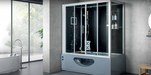 Maya Bath Catania Platinum Grey-Steam Shower Tub Combo w/ Smart TV - 71" × 38" × 88" - Maya Bath - Ambient Home