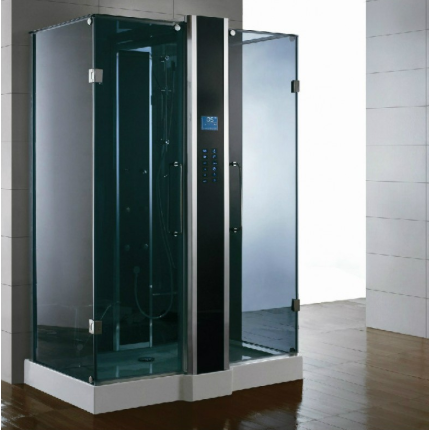 Athena WS-123 Steam Shower 59" x 36" x 89" - Blue Glass - Athena - Ambient Home