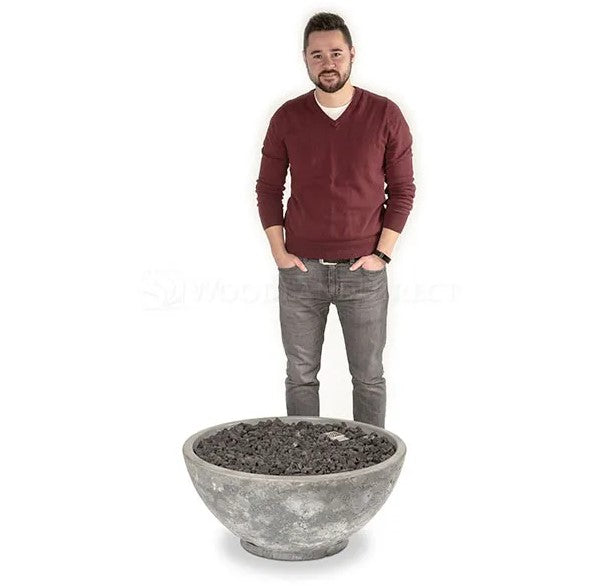 Firegear Sanctuary 3 - Gas Fire Bowl, 29" Diameter x 14"H- Cream - Firegear - Ambient Home