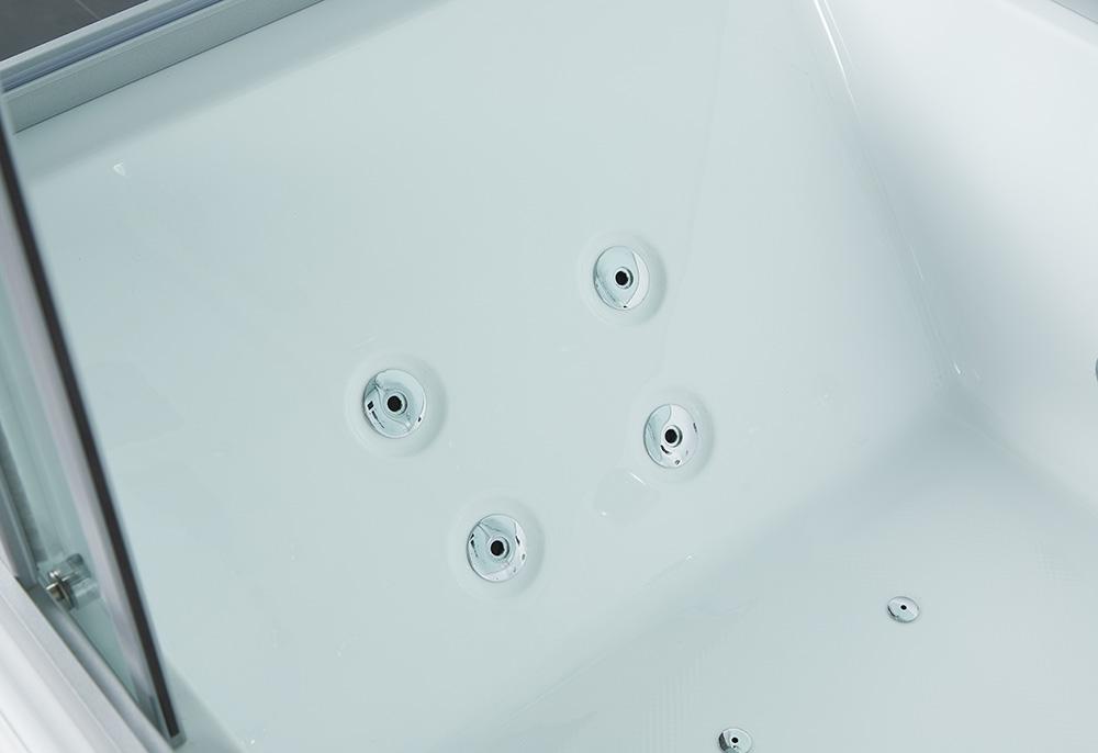 Maya Bath Catania Platinum White-Steam Shower Tub Combo w/ Smart TV - 71" × 38" × 88" - Maya Bath - Ambient Home