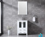 Lexora Volez 24"  - White Single Bathroom Vanity (Options: Integrated Top, White Integrated Square Sink and 22" Mirror w/ Faucet) - Lexora - Ambient Home