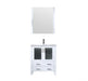 Lexora Volez 30" - White Single Bathroom Vanity (Options: Integrated Top, White Integrated Square Sink and 28" Mirror w/ Faucet) - Lexora - Ambient Home