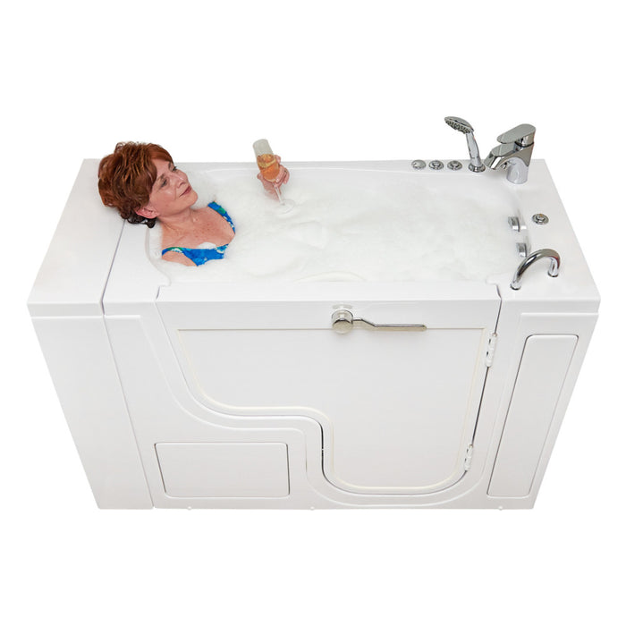 Ella's Bubble Transfer 26 – Outward Swing Door Wheelchair Accessible Acrylic Walk-In Bathtub with 2″ Dual Drain (26″W x 52″L) - Ella's Bubbles - Ambient Home