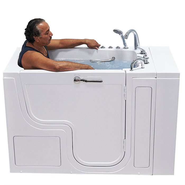 Ella's Bubble Transfer 30 – Outward Swing Door Wheelchair Accessible Acrylic Walk-In Bathtub with 2″ Dual Drain (29″W x 52″L) - Ella's Bubbles - Ambient Home