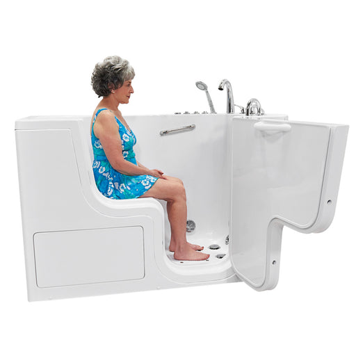 Ella's Bubble Transfer 60 – Outward Swing Door Wheelchair Accessible Acrylic Walk-In Bathtub with 2″ Dual Drain (30″W x 60″L x 42″H) - Ella's Bubbles - Ambient Home