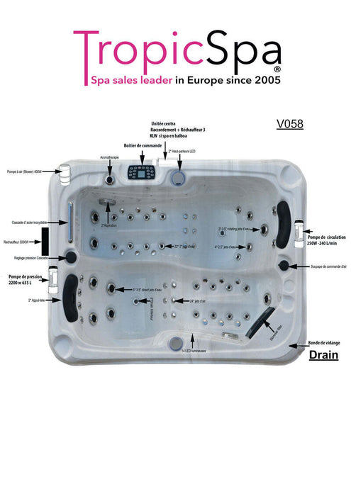 Tropic Spa Hurricane 2 Person V-058 - Tropic Spa - Ambient Home
