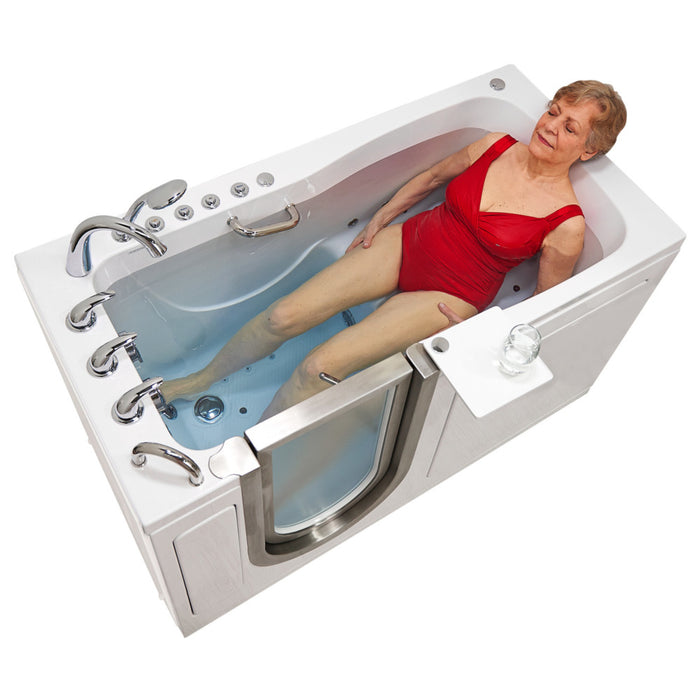 Ella Ultimate Walk-in Tub - Acrylic Walk-In Tub (29.75″W x 59.75″L) with Hydro & Air Jets & Foot Massage - Ella's Bubbles - Ella's Bubbles - Ambient Home