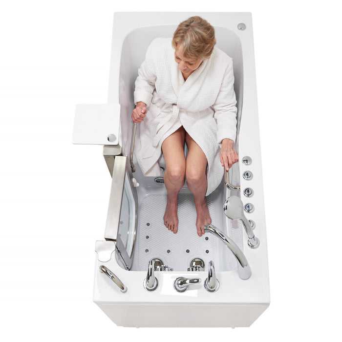 Ella Ultimate Walk-in Tub - Acrylic Walk-In Tub (29.75″W x 59.75″L) with Hydro & Air Jets & Foot Massage - Ella's Bubbles - Ella's Bubbles - Ambient Home