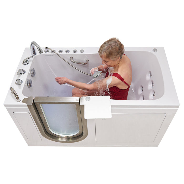 Ella Ultimate Walk-in Tub - Acrylic Walk-In Tub (29.75″W x 59.75″L) with Hydro & Air Jets & Foot Massage - Ella's Bubbles - Ella's Bubbles - Ambient Home