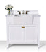 Ancerre Designs Adeline Bath Vanity with Marble Vanity Top in Carrara White with White Basin - Ancerre Designs - Ambient Home