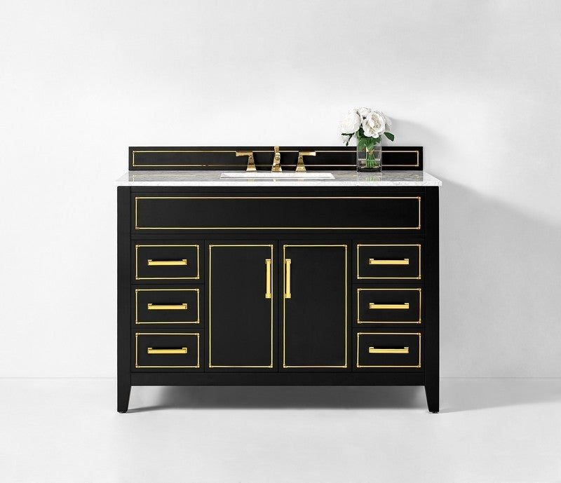 Ancerre Designs Aspen Vanity with Top in Carrara Marble with White Basin - Ancerre Designs - Ambient Home