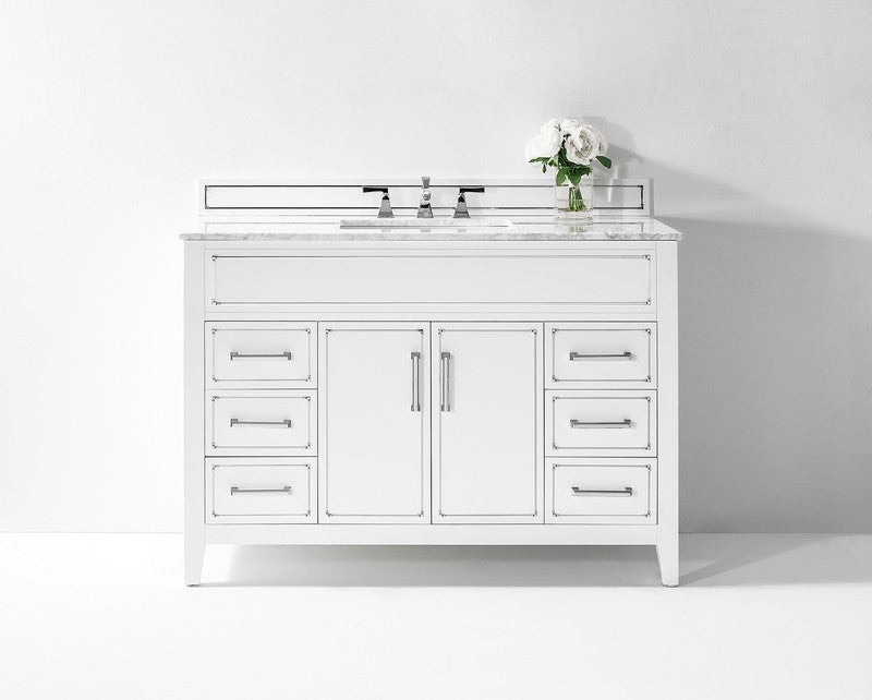 Ancerre Designs Aspen Vanity with Top in Carrara Marble with White Basin - Ancerre Designs - Ambient Home