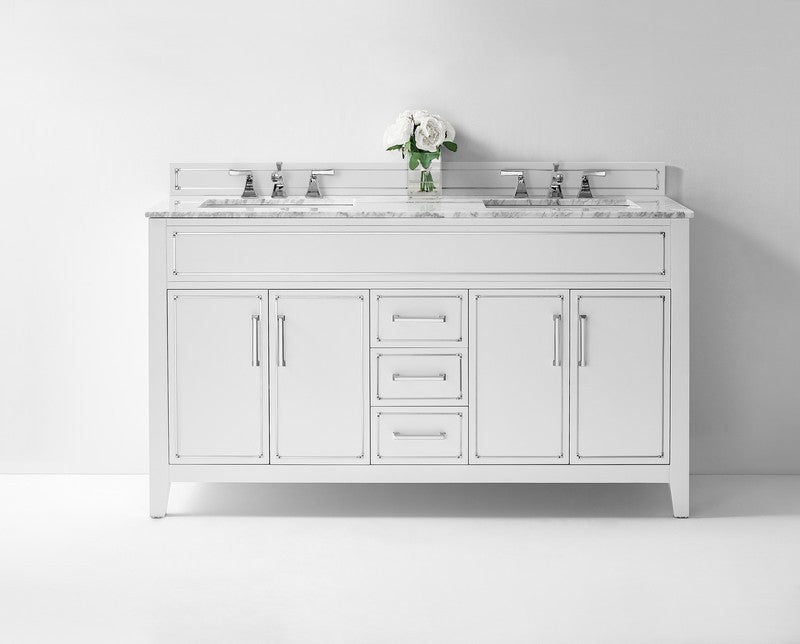 Ancerre Designs Aspen Vanity with Top in Carrara Marble with White Basin - Ancerre Designs - Ambient Home