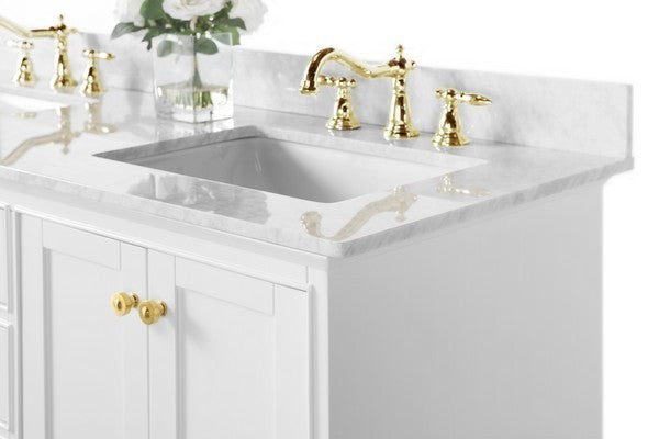 Ancerre Designs Audrey Vanity in White with Marble Vanity Top in White with White Basin - Ancerre Designs - Ambient Home