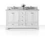 Ancerre Designs Audrey Vanity in White with Marble Vanity Top in White with White Basin - Ancerre Designs - Ambient Home