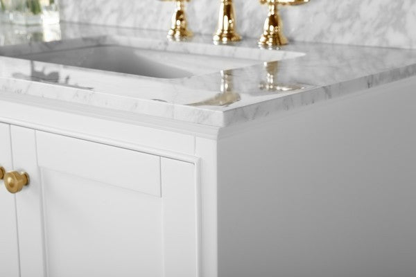 Ancerre Designs Audrey Vanity in White with Marble Vanity Top in White with White Basin - Ancerre Designs - Ambient Home