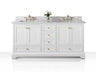 Ancerre Designs Audrey Vanity in White with Marble Vanity Top in White with White Basin - Ancerre Designs - Ambient Home