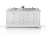 Ancerre Designs Audrey Vanity in White with Marble Vanity Top in White with White Basin - Ancerre Designs - Ambient Home