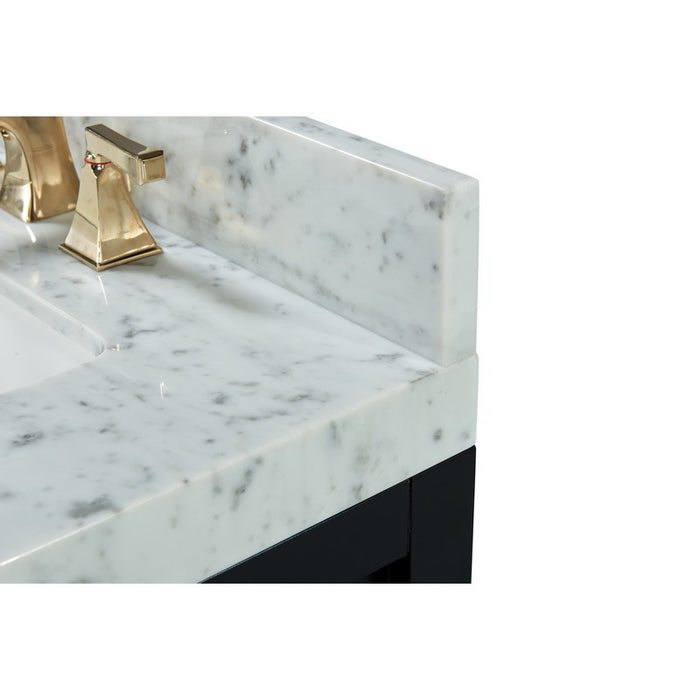 Ancerre Designs Elizabeth Vanity with Marble Vanity Top in Carrara White with White Basin - Ancerre Designs - Ambient Home