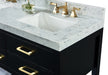 Ancerre Designs Elizabeth Vanity with Marble Vanity Top in Carrara White with White Basin - Ancerre Designs - Ambient Home