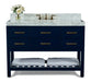 Ancerre Designs Elizabeth Vanity with Marble Vanity Top in Carrara White with White Basin - Ancerre Designs - Ambient Home