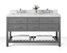 Ancerre Designs Elizabeth Vanity with Marble Vanity Top in Carrara White with White Basin - Ancerre Designs - Ambient Home