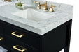 Ancerre Designs Elizabeth Vanity with Marble Vanity Top in Carrara White with White Basin - Ancerre Designs - Ambient Home