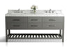 Ancerre Designs Elizabeth Vanity with Marble Vanity Top in Carrara White with White Basin - Ancerre Designs - Ambient Home