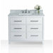 Ancerre Designs Ellie Vanity in White with Marble Vanity Top in White with White Basin - Ancerre Designs - Ambient Home