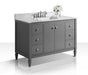 Ancerre Designs Kayleigh Vanity with Marble Vanity Top in Carrera White with White Basin - Ancerre Designs - Ambient Home