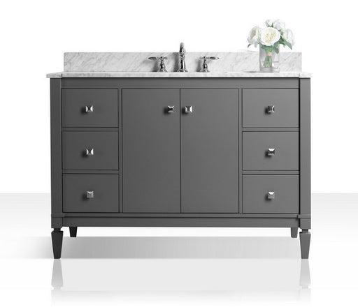 Ancerre Designs Kayleigh Vanity with Marble Vanity Top in Carrera White with White Basin - Ancerre Designs - Ambient Home