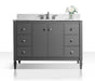 Ancerre Designs Kayleigh Vanity with Marble Vanity Top in Carrera White with White Basin - Ancerre Designs - Ambient Home