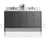 Ancerre Designs Kayleigh Vanity with Marble Vanity Top in Carrera White with White Basin - Ancerre Designs - Ambient Home