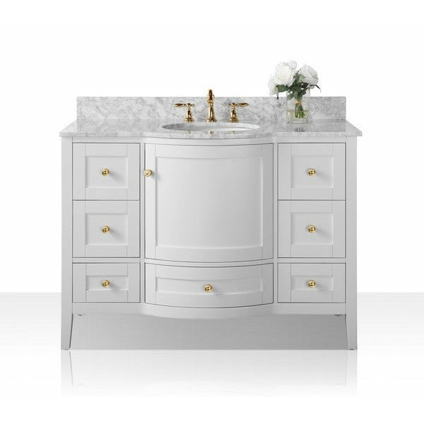 Ancerre Designs Lauren Vanity Marble Vanity Top in Carrara White with White Basin - Ancerre Designs - Ambient Home