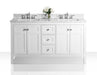 Ancerre Designs Maili Vanity with Marble Vanity Top in Carrara White with White Basin - Ancerre Designs - Ambient Home