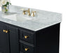 Ancerre Designs Audrey Vanity with Marble Vanity Top in White with White Basin and Gold Hardware with Mirror - Ancerre Designs - Ambient Home