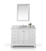 Ancerre Designs Audrey Vanity with Marble Vanity Top in White with White Basin and Gold Hardware with Mirror - Ancerre Designs - Ambient Home