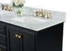 Ancerre Designs Audrey Vanity with Marble Vanity Top in White with White Basin and Gold Hardware with Mirror - Ancerre Designs - Ambient Home