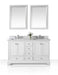 Ancerre Designs Audrey Vanity with Marble Vanity Top in White with White Basin and Gold Hardware with Mirror - Ancerre Designs - Ambient Home