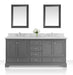 Ancerre Designs Audrey Vanity with Marble Vanity Top in White with White Basin and Gold Hardware with Mirror - Ancerre Designs - Ambient Home