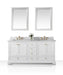 Ancerre Designs Audrey Vanity with Marble Vanity Top in White with White Basin and Gold Hardware with Mirror - Ancerre Designs - Ambient Home