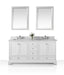 Ancerre Designs Audrey Vanity with Marble Vanity Top in White with White Basin and Gold Hardware with Mirror - Ancerre Designs - Ambient Home