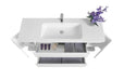 Ancerre Designs Gwyneth Vanity in White with Solid Surface Vanity Top in White with White Basin and Mirror - Ancerre Designs - Ambient Home