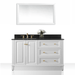 Ancerre Designs Hannah Bath Vanity in White with Quartz Vanity Top in Black with White Basin - VTSM-HANNAH-48-L-W-B-GB - Ancerre Designs - Ambient Home