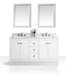 Ancerre Designs Kayleigh Vanity with Marble Vanity Top in Carrera White with White Basin with Mirror - Ancerre Designs - Ambient Home