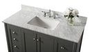 Ancerre Designs Shelton Vanity with Marble Vanity Top in Carrara White with White Basin With Mirror - Ancerre Designs - Ambient Home