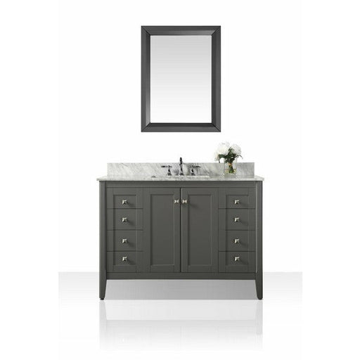 Ancerre Designs Shelton Vanity with Marble Vanity Top in Carrara White with White Basin With Mirror - Ancerre Designs - Ambient Home