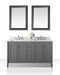 Ancerre Designs Shelton Vanity with Marble Vanity Top in Carrara White with White Basin With Mirror - Ancerre Designs - Ambient Home